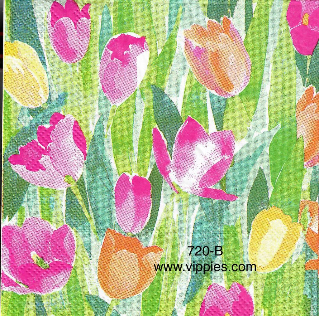 FL-720 Watercolor Tulips Napkin for Decoupage