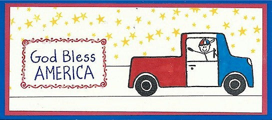 God Bless America Rubber Stamp 2464D