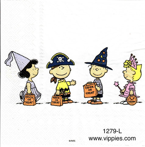 HWN-1279 Peanuts Halloween Costumes Luncheon Napkin for Decoupage