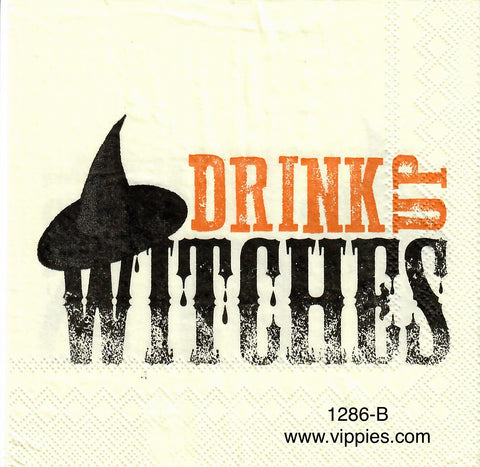 HWN-1286 Drink Up Witches Beverage Napkin for Decoupage