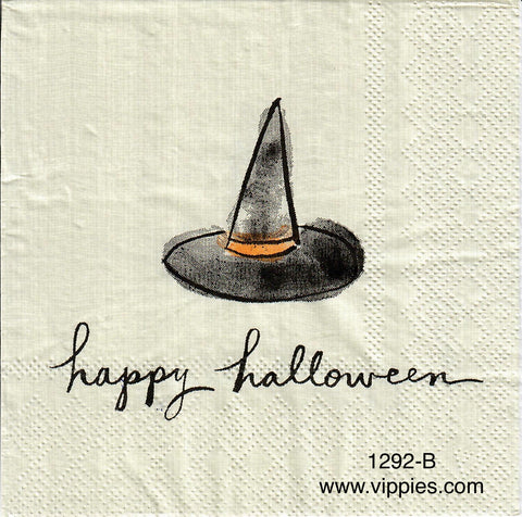 HWN-1292 Watercolor Witch Hat Napkin for Decoupage