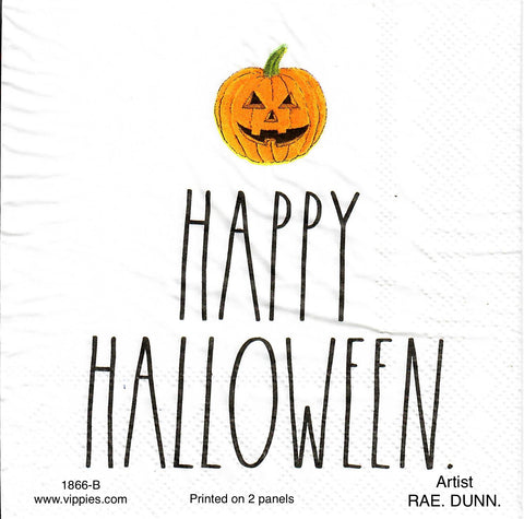 HWN-1866 Rae Dunn Happy Halloween Pumpkin Napkin for Decoupage