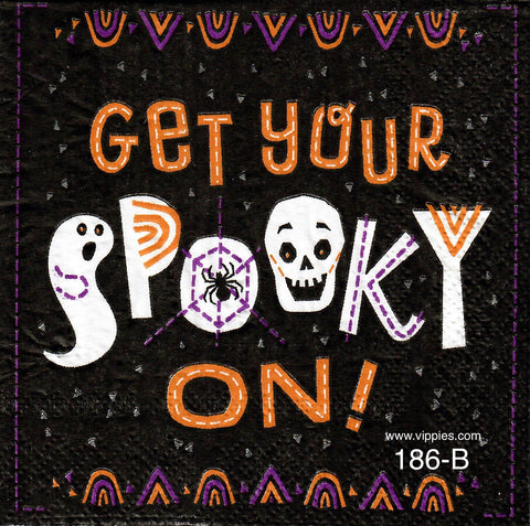 HWN-186 Get Your Spooky On Napkin for Decoupage