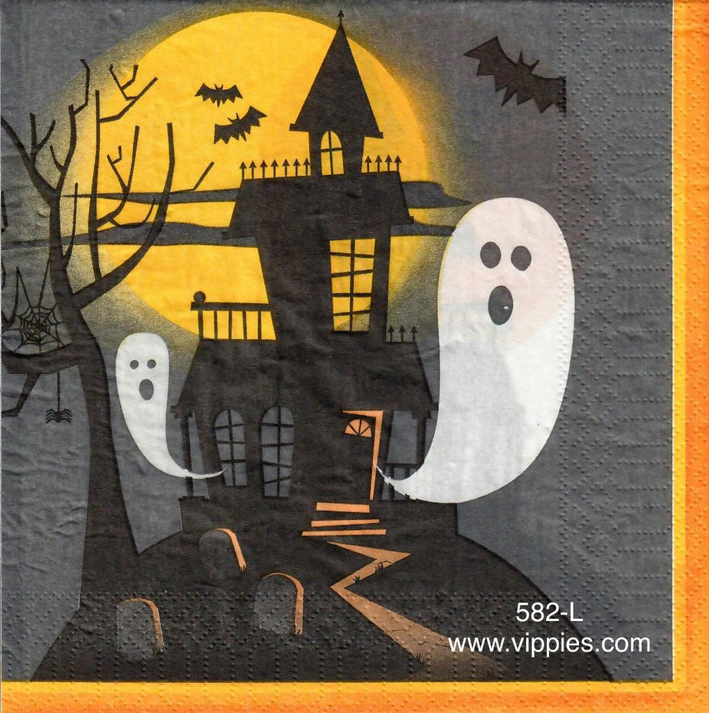 HWN-582 Ghost House Napkin for Decoupage