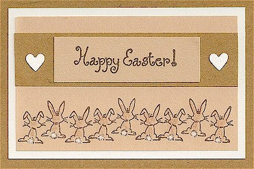 Bunny Backs Rubber Stamp 2291D