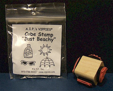 Cube - Just Beachy Cube Rubber Stamp CB-BEACH