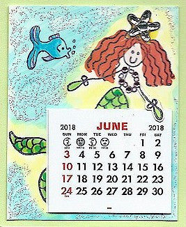 Terry Mermaid Large Rubber Stamp 2531J