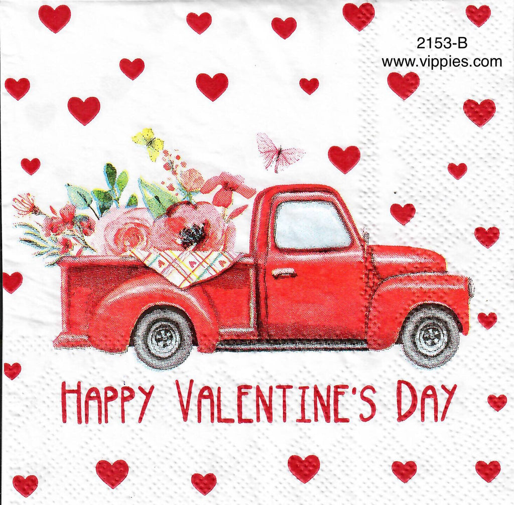 LVY-2153-B Happy Valentines Day Pickup Napkin for Decoupage