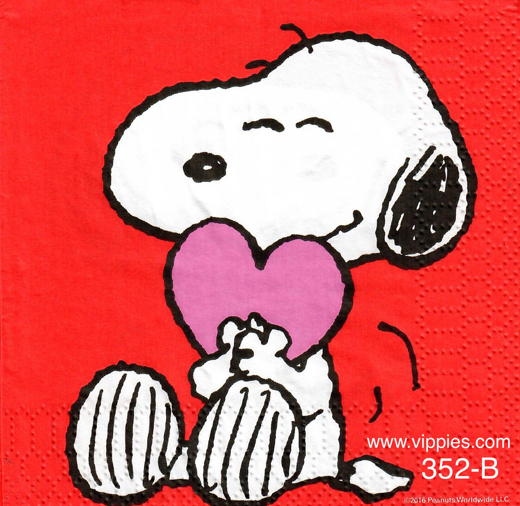 LVY-352 Snoopy Heart Napkin for Decoupage