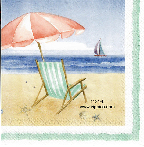 NS-1131 Beach Chair Breeze Napkin for Decoupage