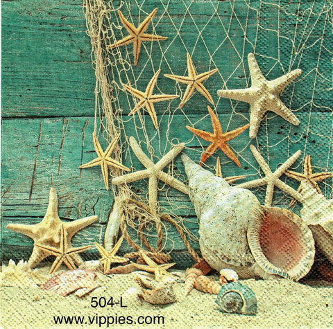 NS-504 Starfish/Net Napkin for Decoupage