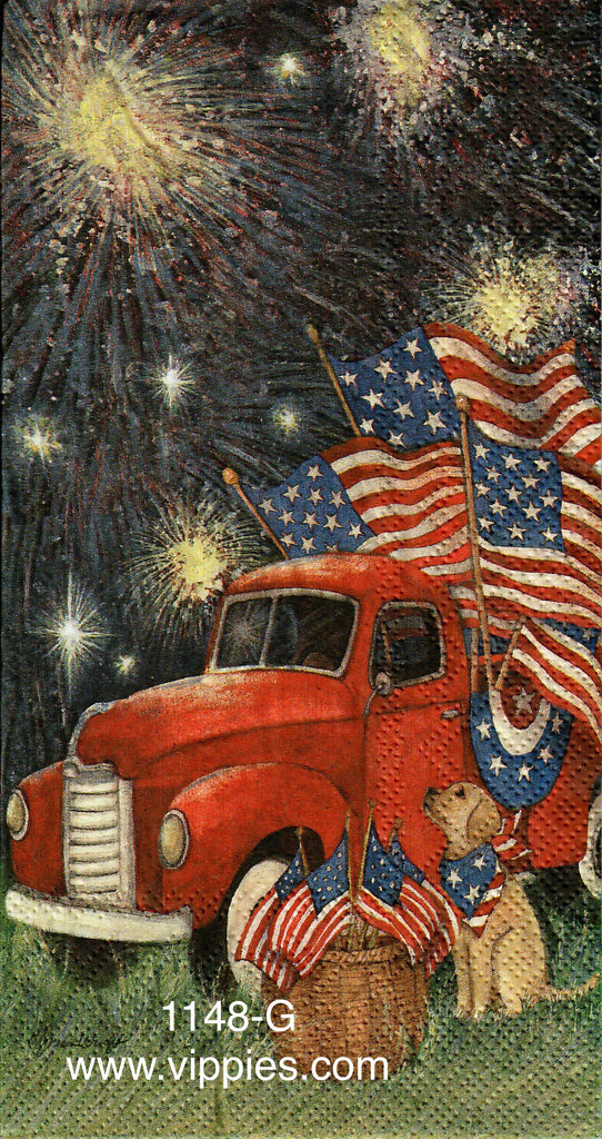 PAT-1148 Fireworks Pickup Guest Napkin for Decoupage