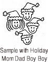 PSA - Holiday Family Personalized Stamp - PSA-1032
