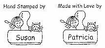 PS - Girl/Stamp/Cat Personalized Stamp - PS-1004