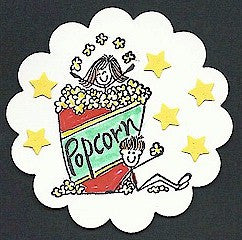 Popcorn Pals Rubber Stamp 2433F