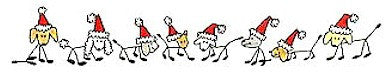 Santa Dogs Rubber Stamp 2334H
