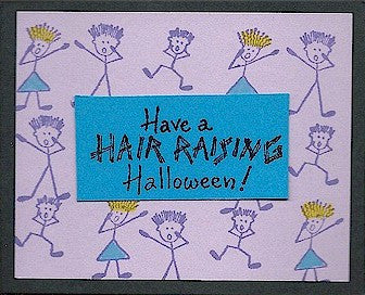 Hair Raising Rubber Stamp 2459D
