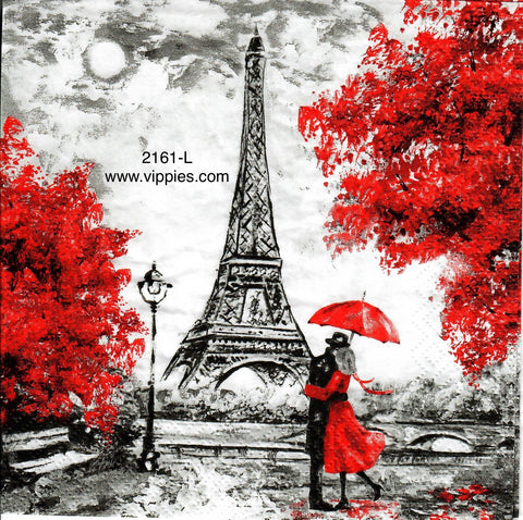 TRV-2161-L Eiffel Tower Couple Napkin for Decoupage
